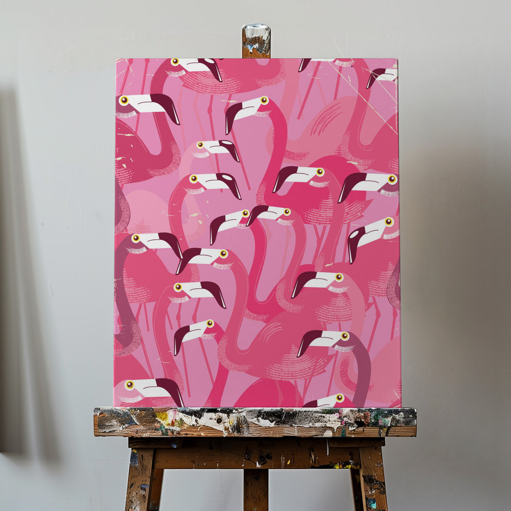 Flock of Flamingos | Canvas