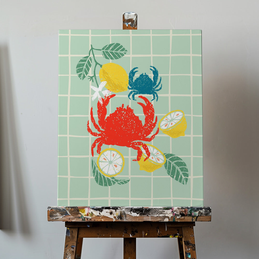 Crab and Citrus Dance | Canvas