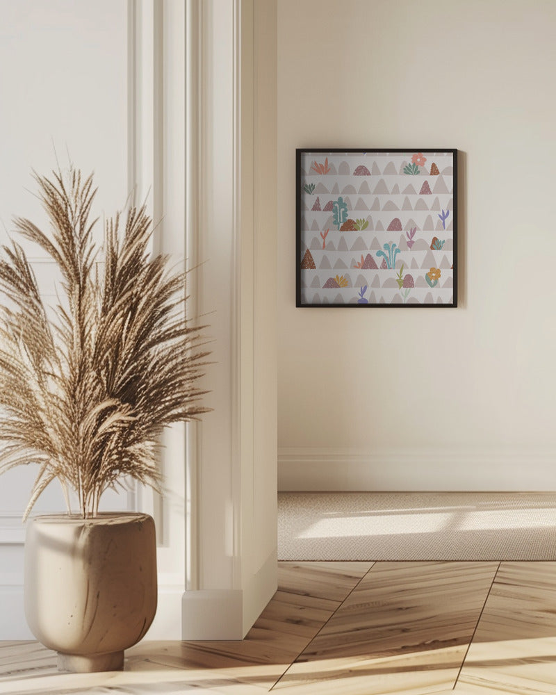 Farmland abstract warm white | Poster