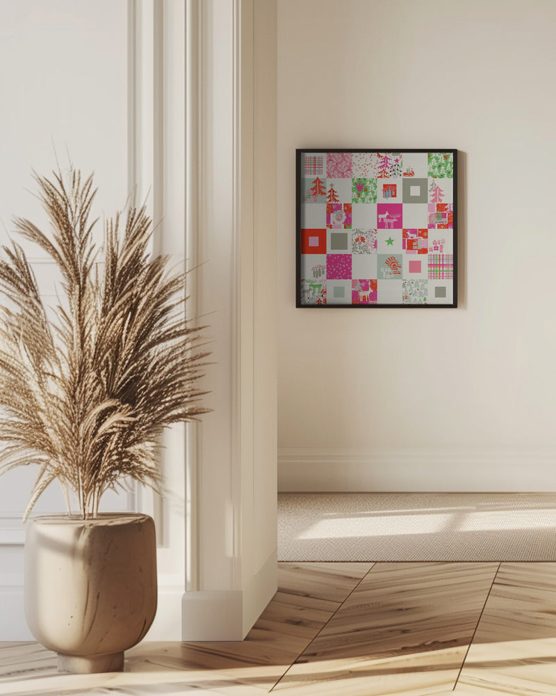 X-Mas Winter patchwork pattern | Poster
