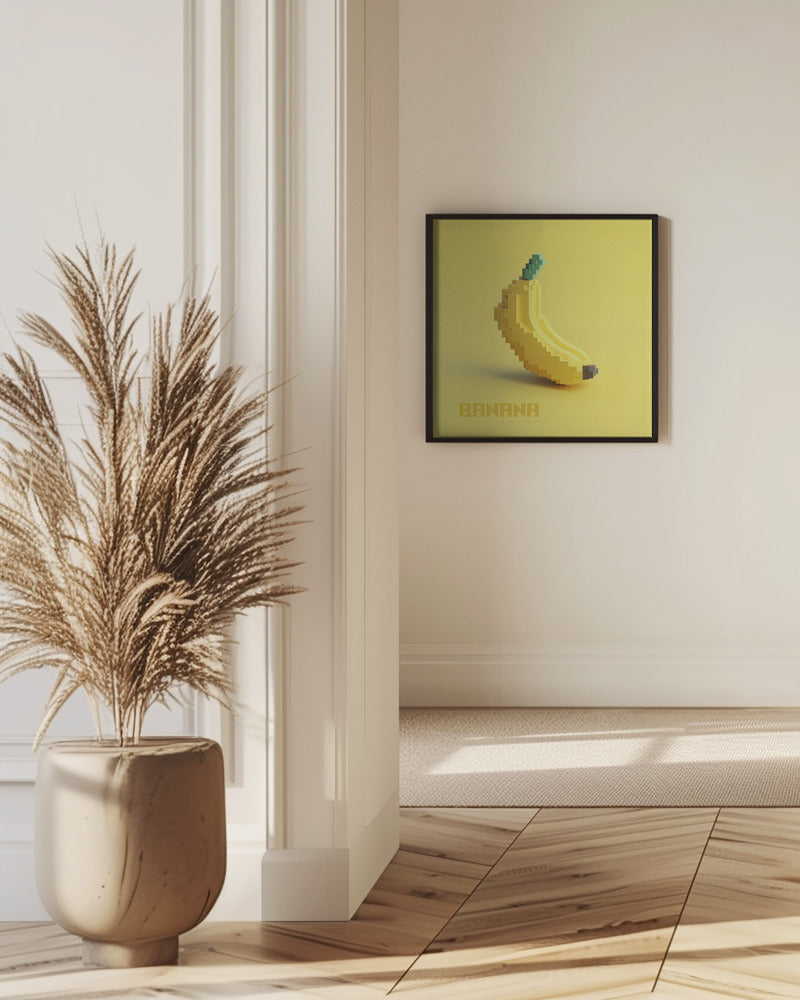 Pixelerad stiliserad banan | Poster