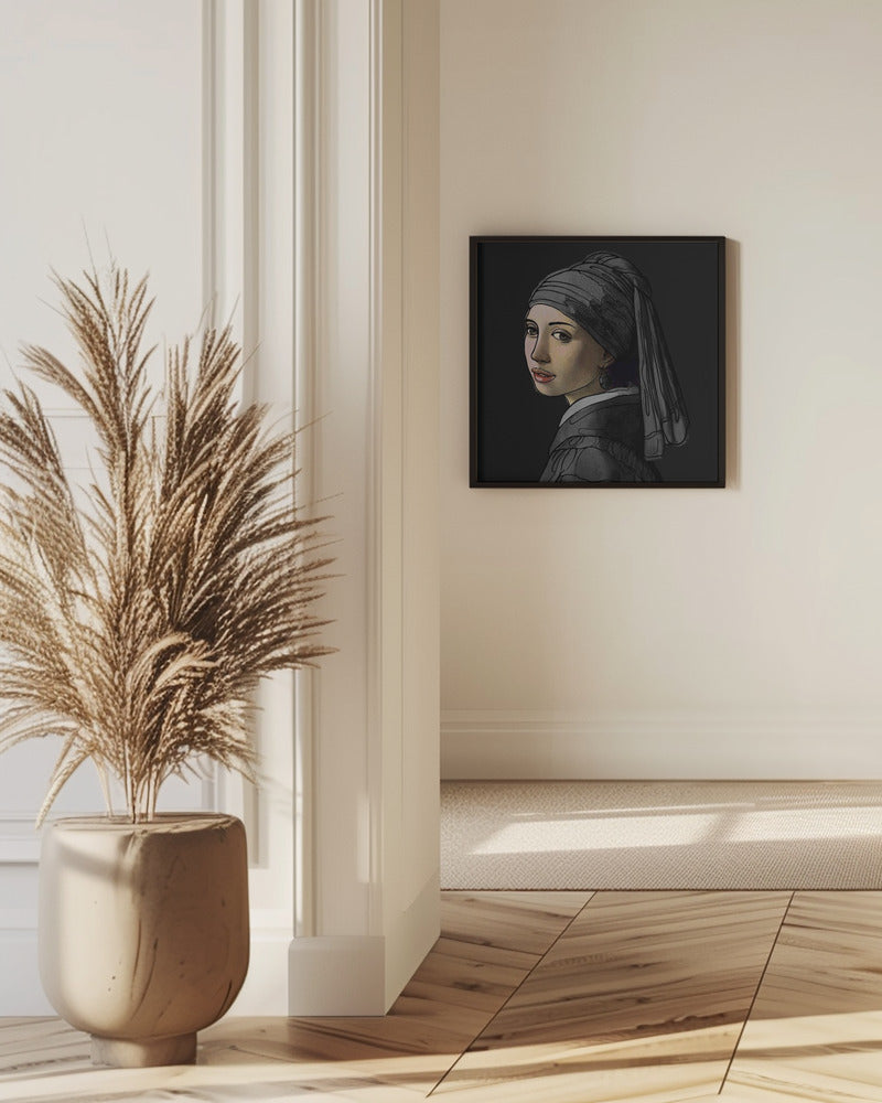 Girl With a Pearl Earring the Doodled Edition | Poster