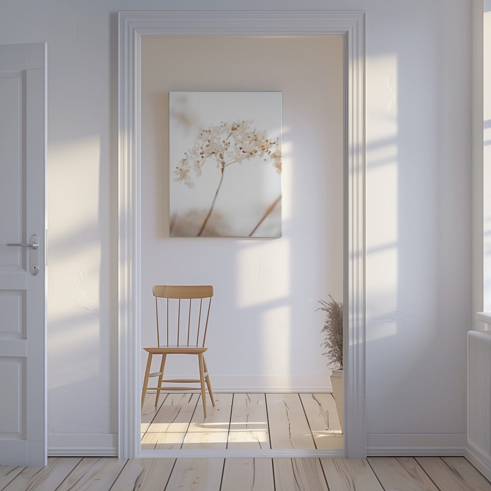 Fleur séchée douce_marron | Tableaux sur Toile