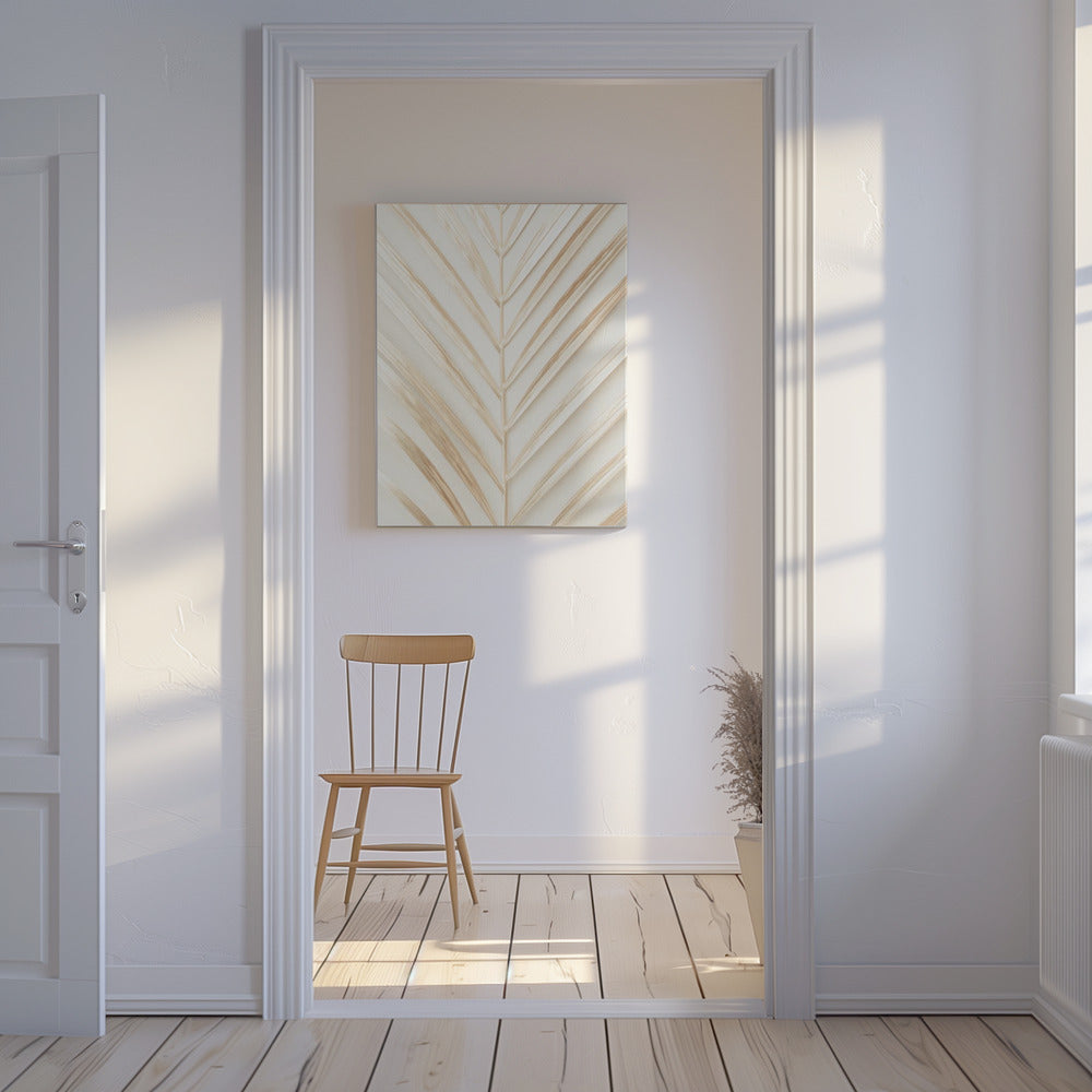 Golden Palm Leaf | Canvas