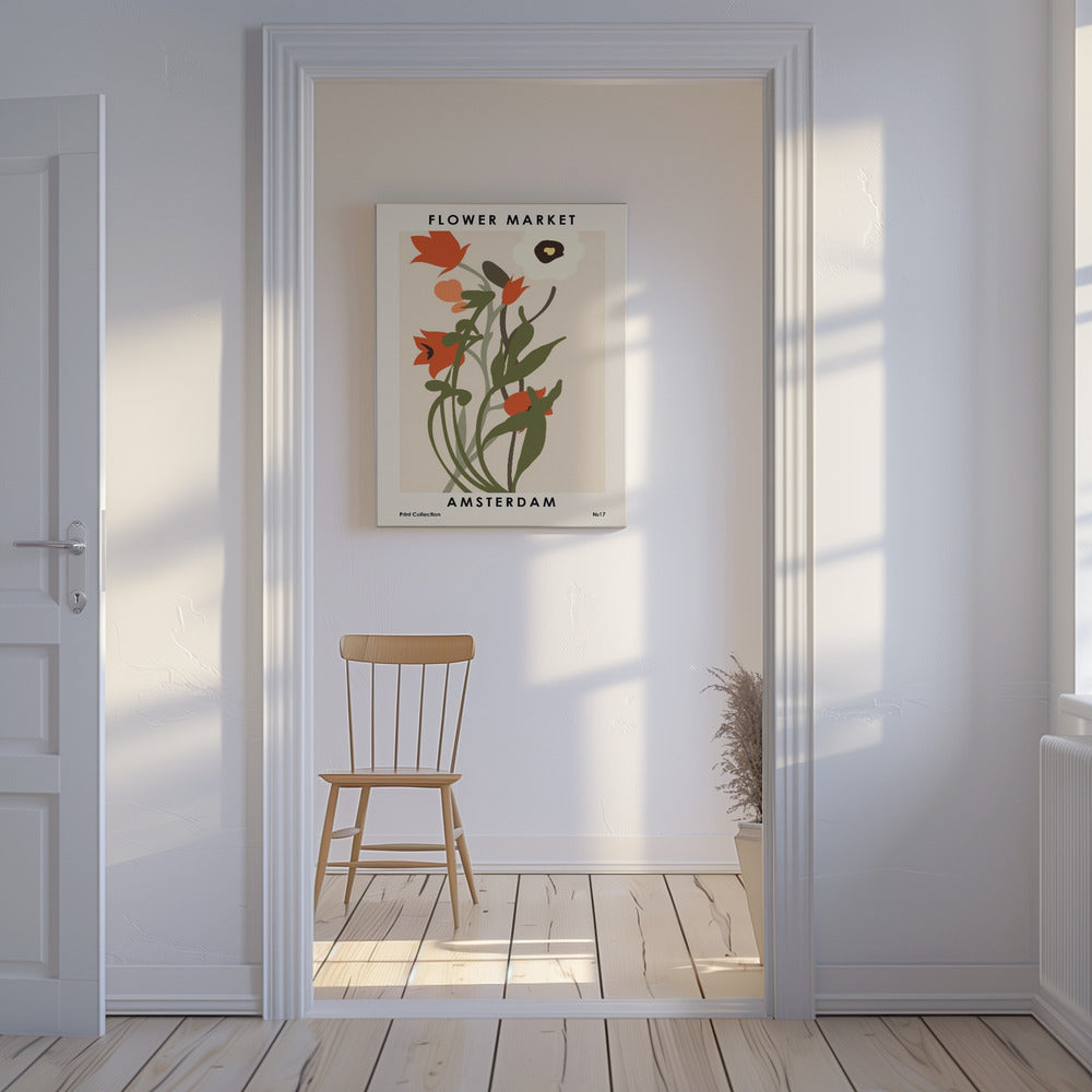 Marché aux fleurs d'Amsterdam | Tableaux sur Toile