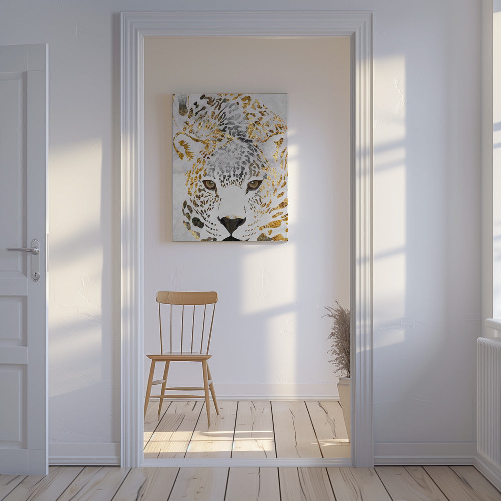 Grunge jaguar or | Tableaux sur Toile