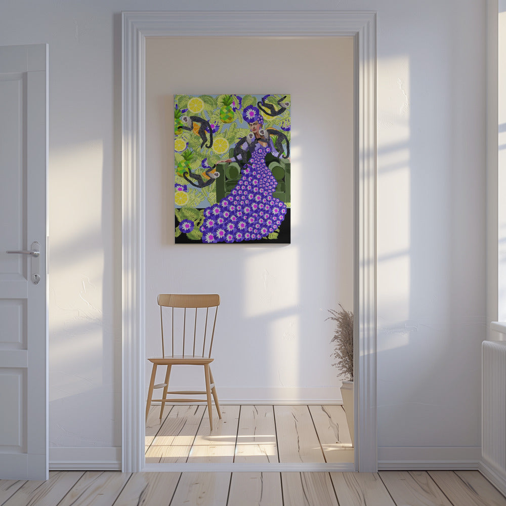 Frida w ogrodzie | Wydruki na łótnie
