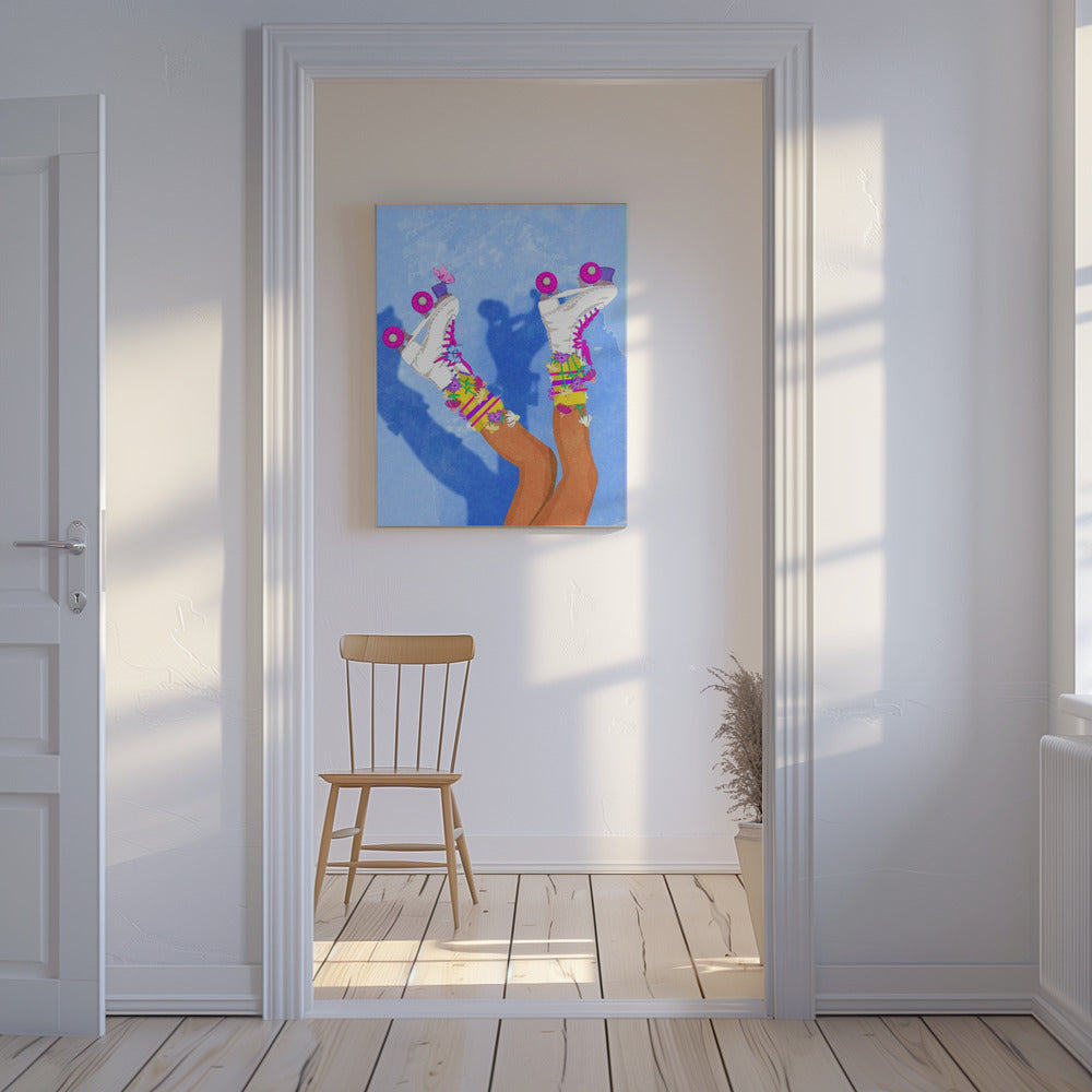 Schaats als een meisje | Canvasprints