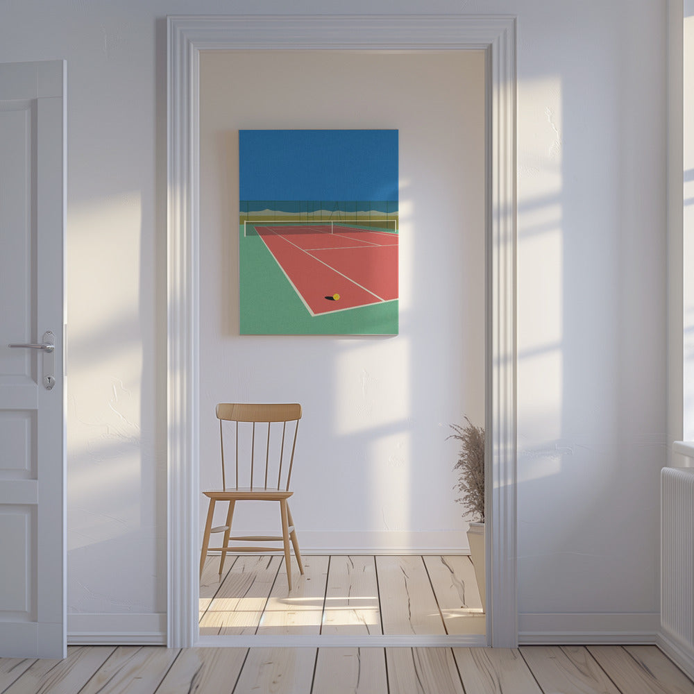 Tennisbana i öknen | Canvas