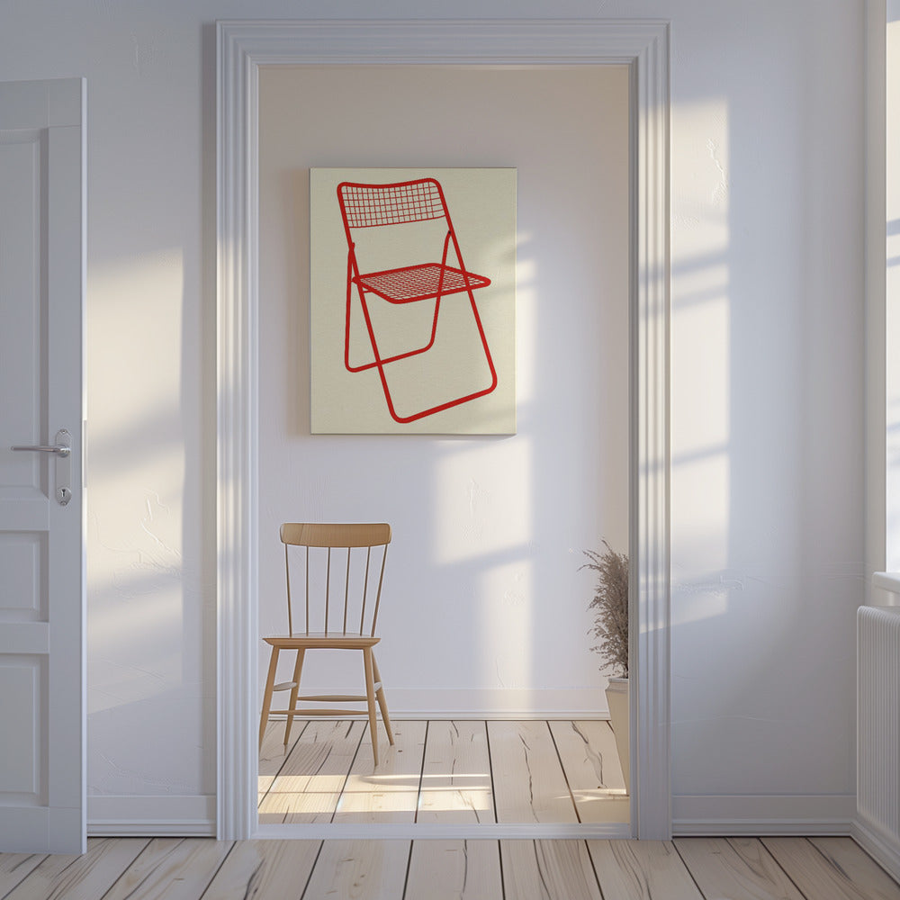 Ted Nätstol Röd | Canvas