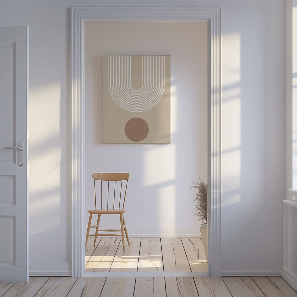 Beige Arc Poster - Kunstdruck | Leinwand-Bilder