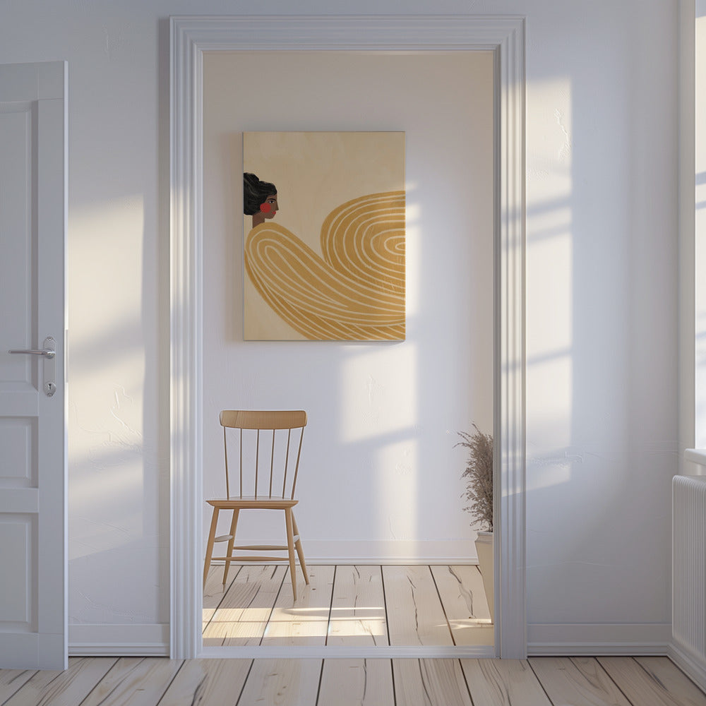 La femme aux rayures jaunes | Tableaux sur Toile