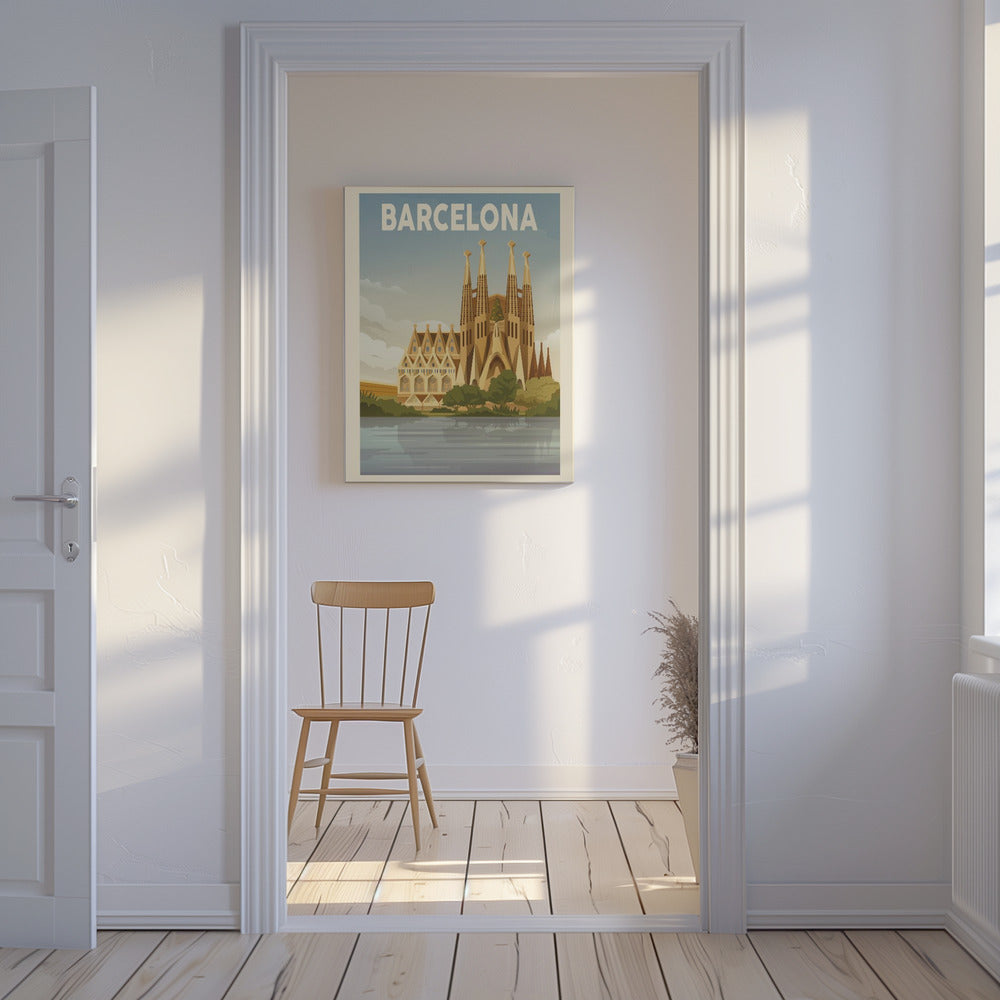 Stampa di viaggio a Barcellona | Stampe su Tela