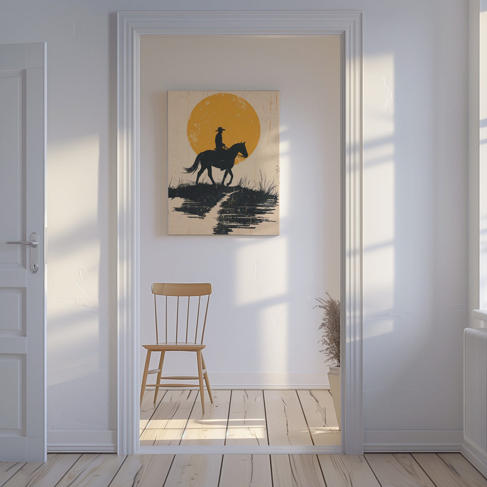 Cowboy i solnedgången | Canvas