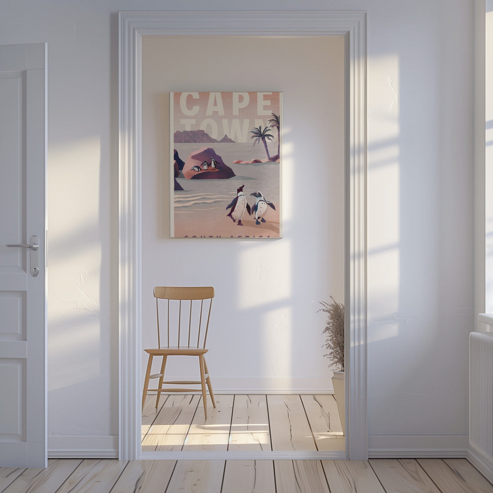Kapstadt, Südafrika, Vintage-Reisekunst | Leinwand-Bilder