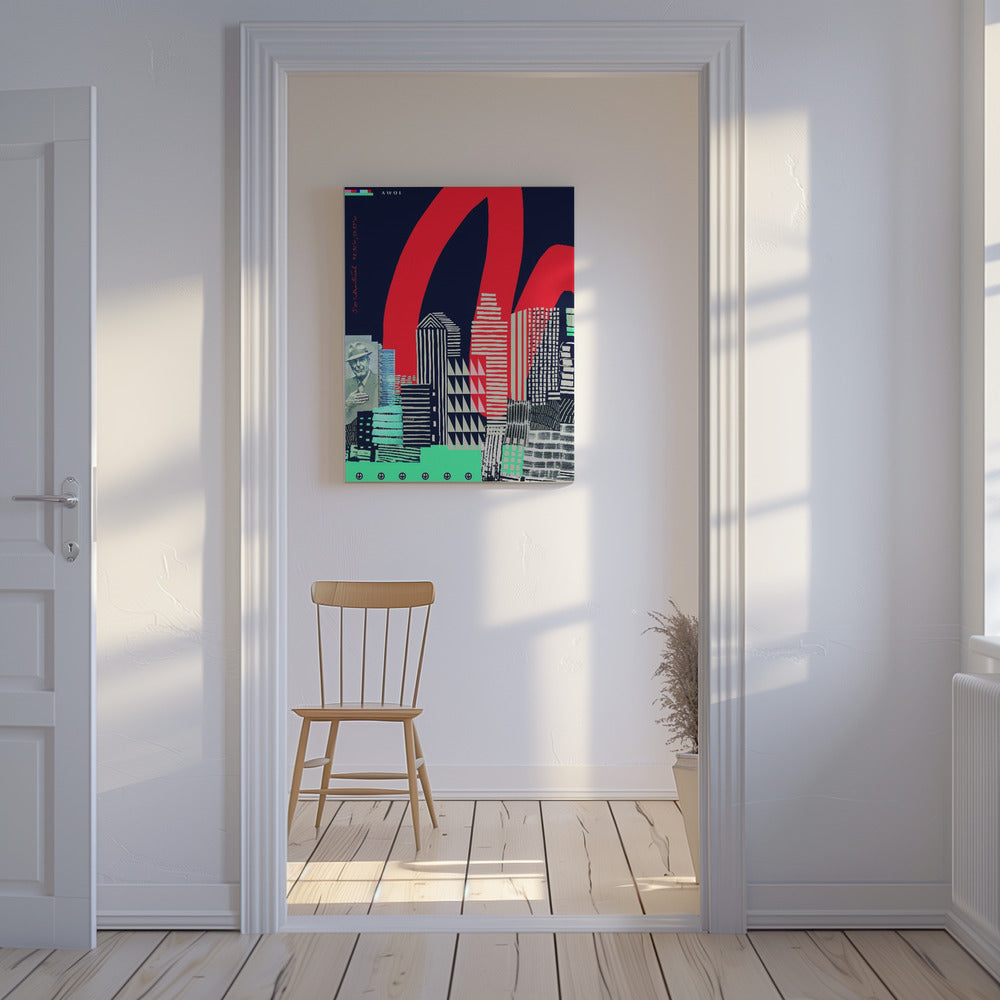 Urban Skyline Art, grafika ścienna miasta Montreal Plakaty - Wydruki Artystyczne | Wydruki na łótnie