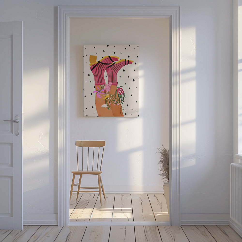 Floral Step Delight | Canvas