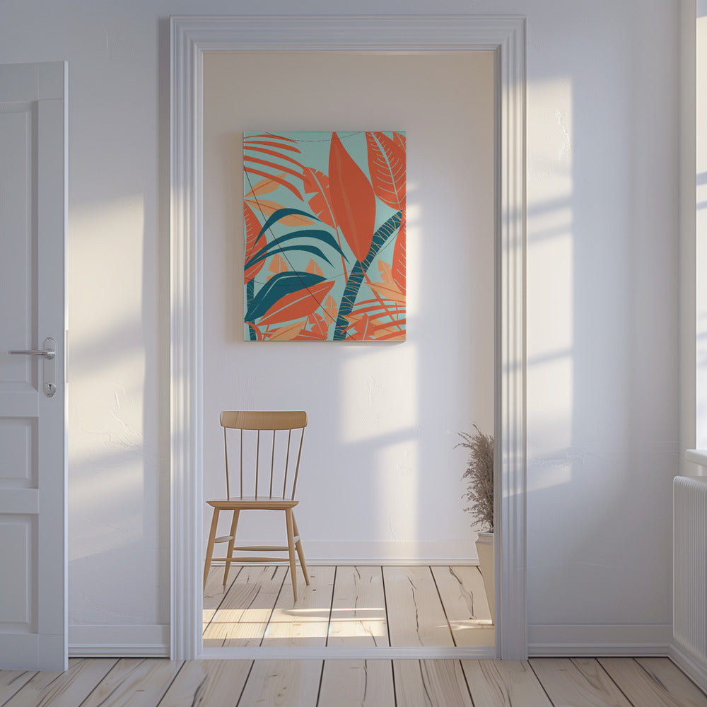 Tropical Foliage Burst | Canvas