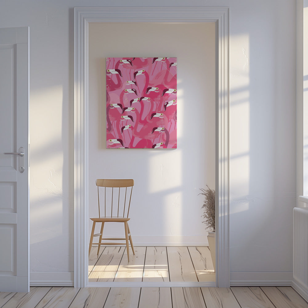 Flock of Flamingos | Canvas