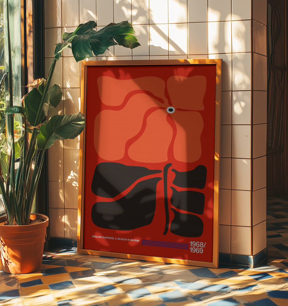 English Gardens Red/Orange | Poster