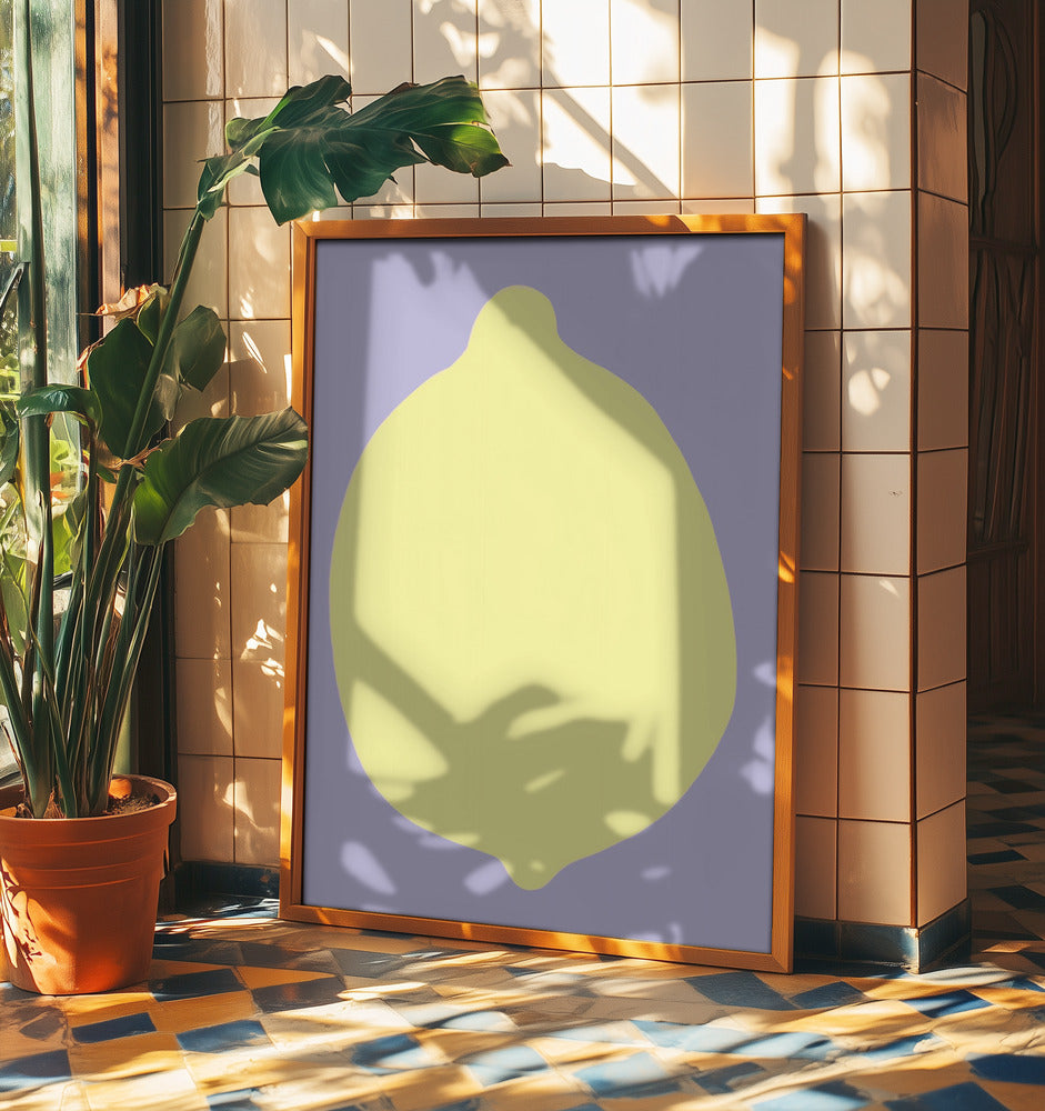 Zitrone auf Lavendel | Poster - Kunstdruck