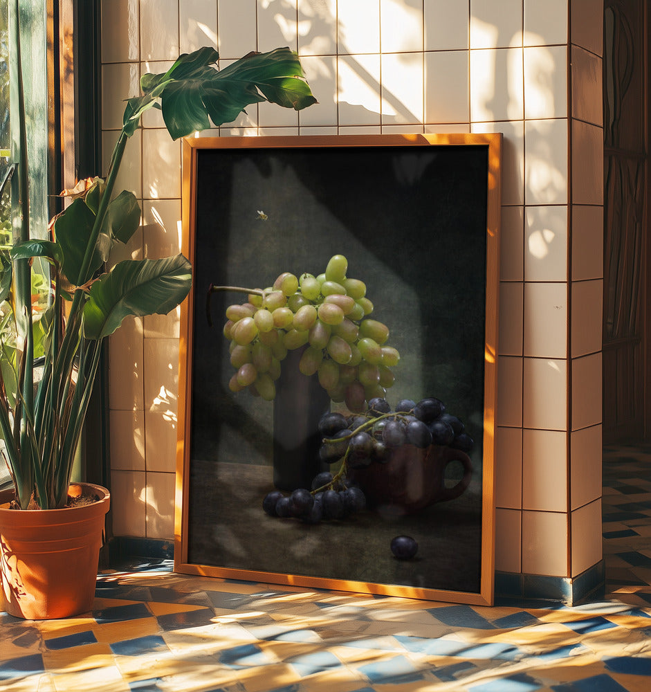 Still life with grapes and a bee | Poster