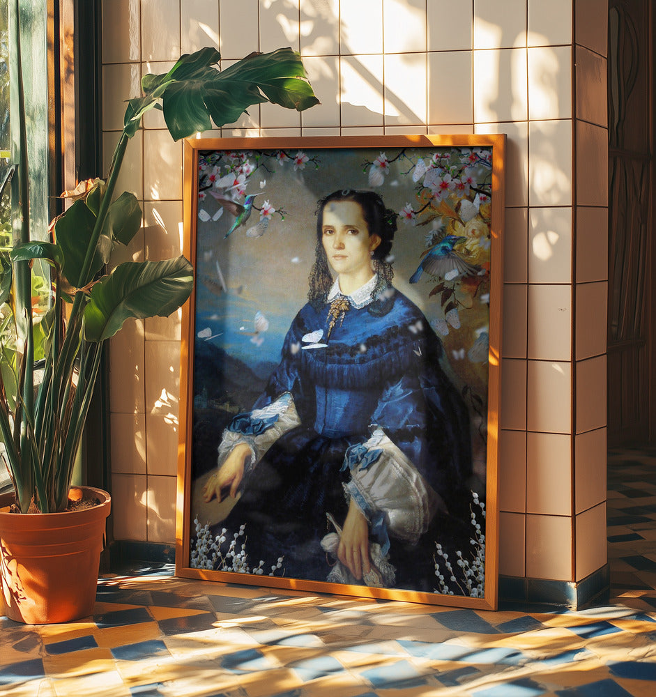 Lady Blue Hummingbird Blooms | Poster