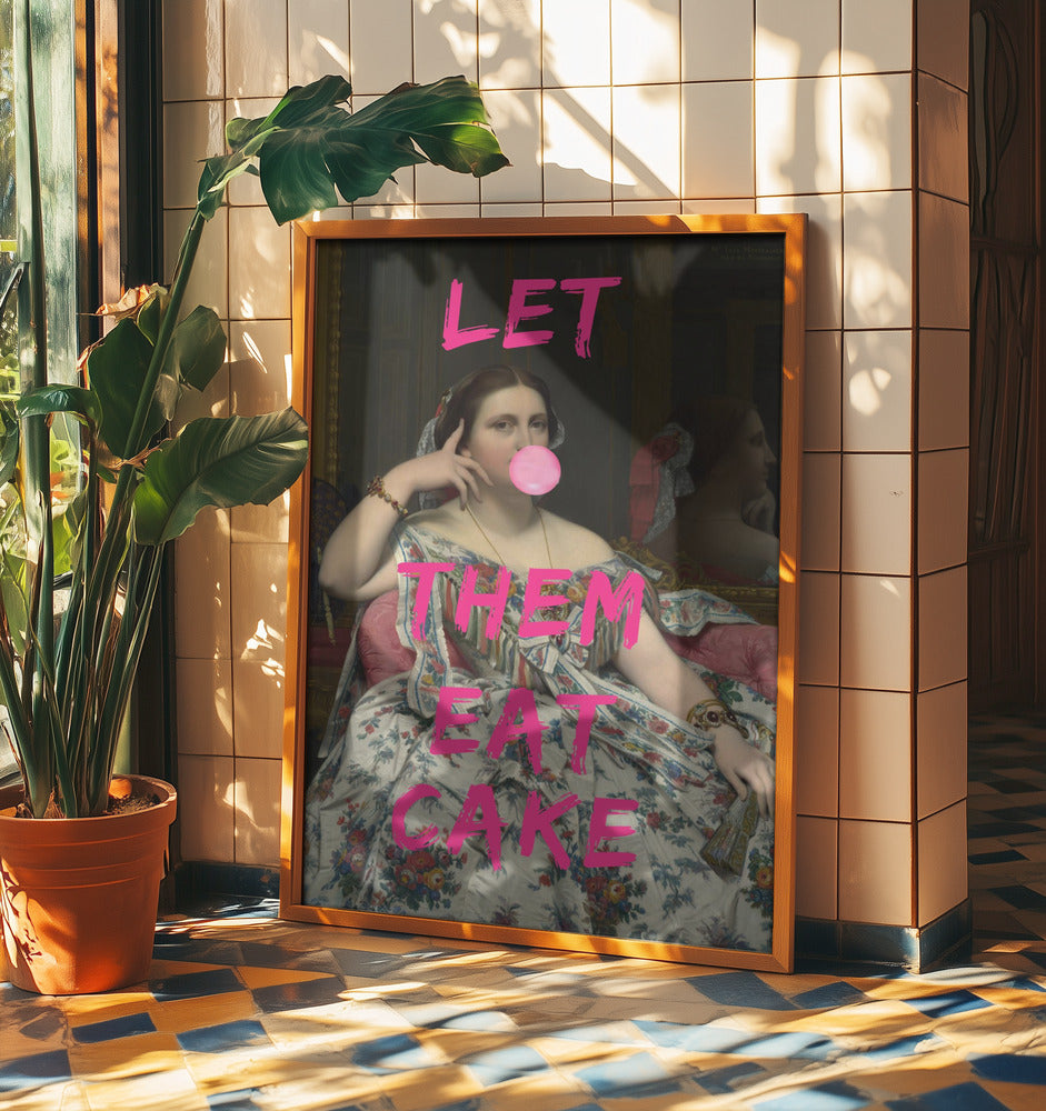 Let Them Eat Cake, Bubble Gum Vintage Portrait | Poster