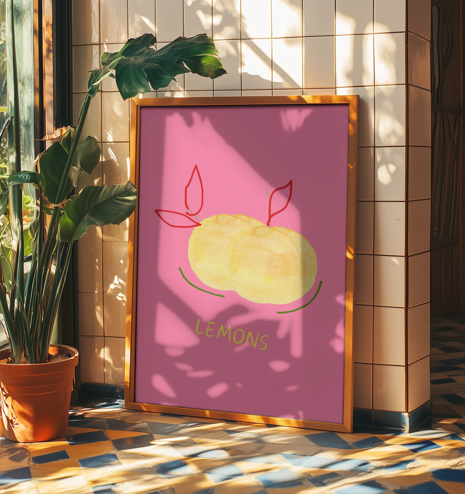 Citroner i rosa | Poster