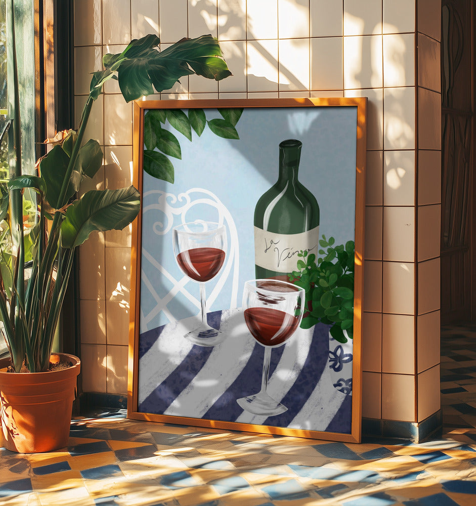 Red wine under the tree | Poster