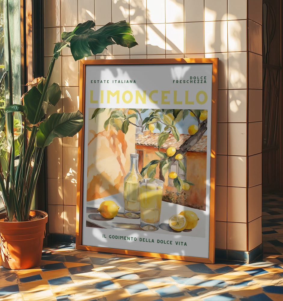 Limoncello, Akvarell, Färsk | Poster