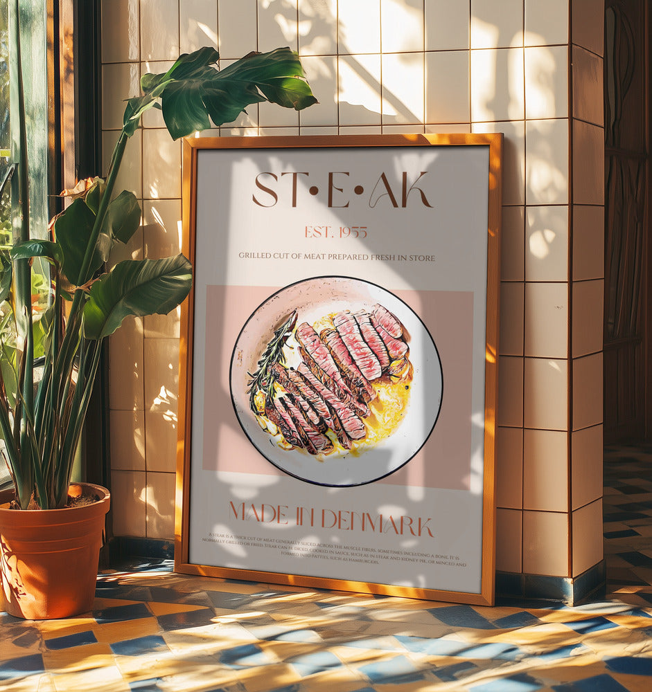 Grilled Meat Dish With Rosemary | Poster