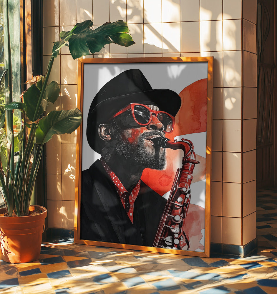 Saxophonist music art | Poster
