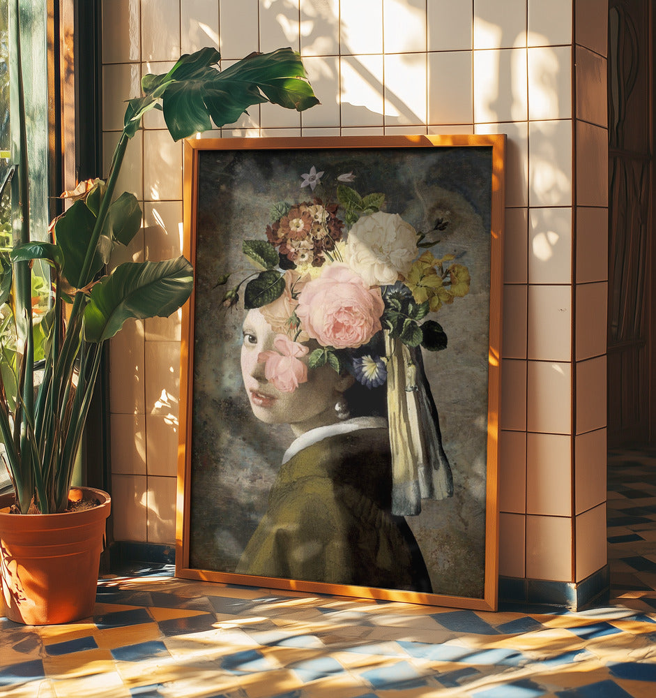 Girl with a Pearl Earring - the Metallic Edition | Poster