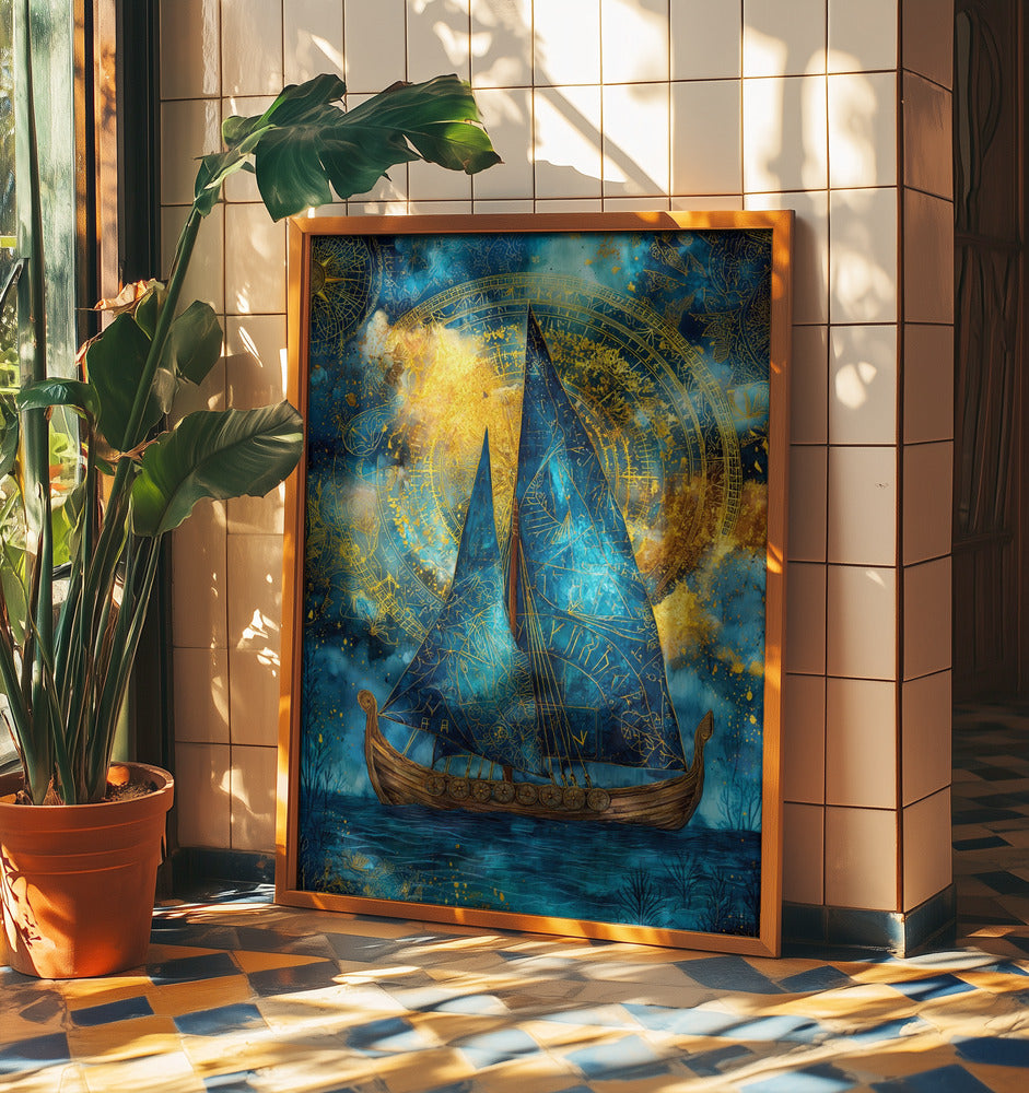 Nautica Sea Art Watercolor Ship (28) | Poster