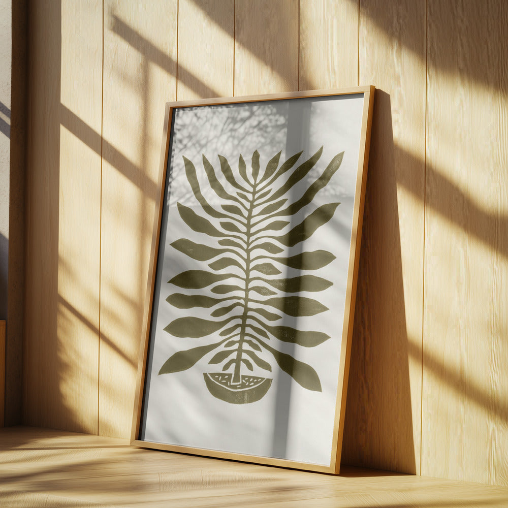 ne Hundred-Leaved Plant #22 / Lino Print | Poster