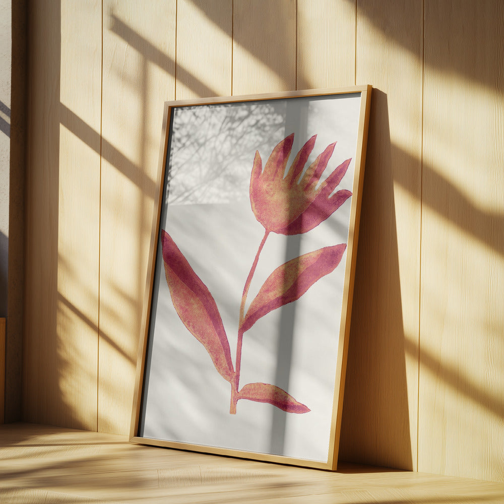 Linocut Flower / Viva Magenta | Poster