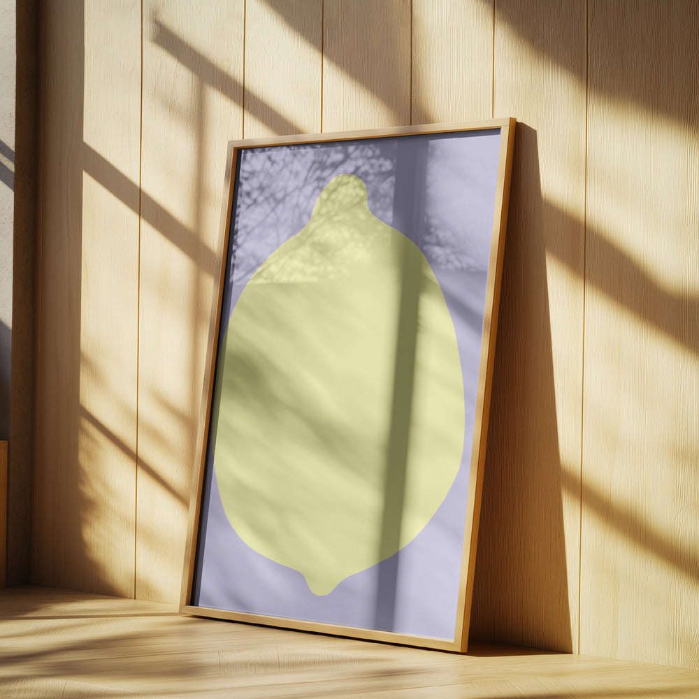 Zitrone auf Lavendel | Poster - Kunstdruck