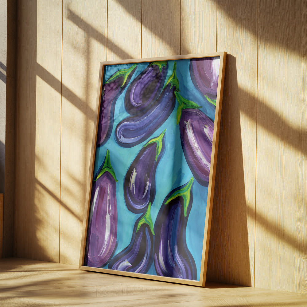 Aubergines Rain | Poster