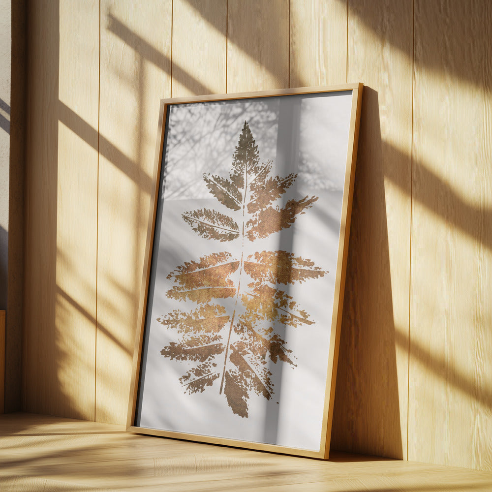 Oak Leaf Print Gold | Poster