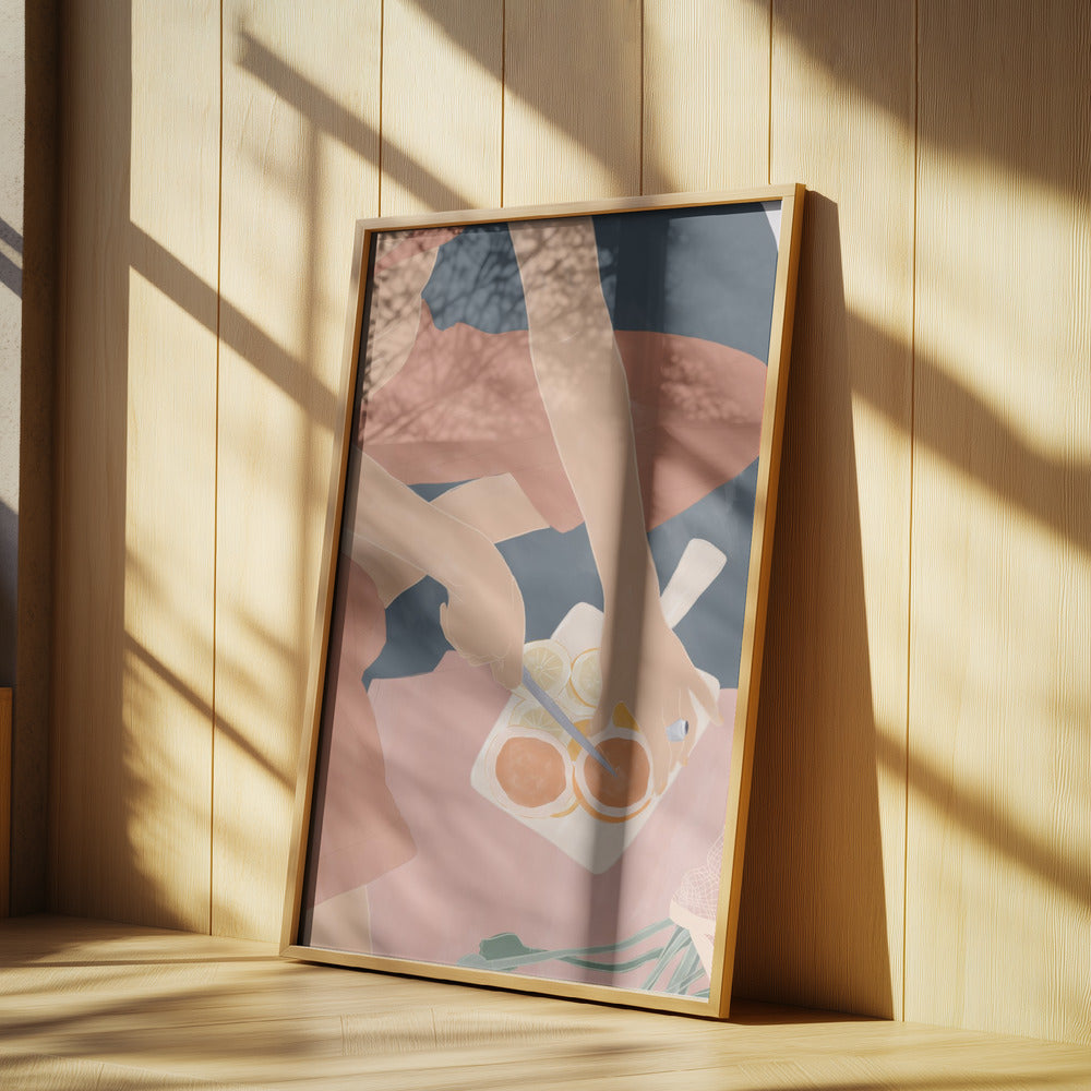 Skæring af grapefrugter | Plakater - Kunsttryk