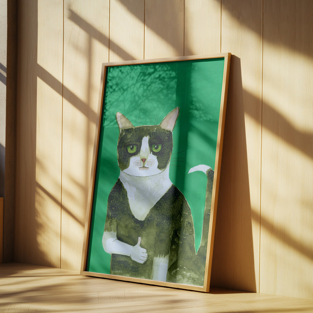 Tuxedo Cat Thumbs Up | Poster