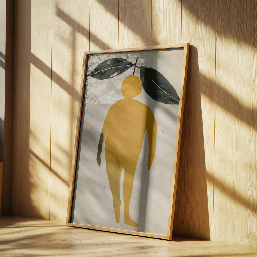 Orange Leaf Figure | Poster