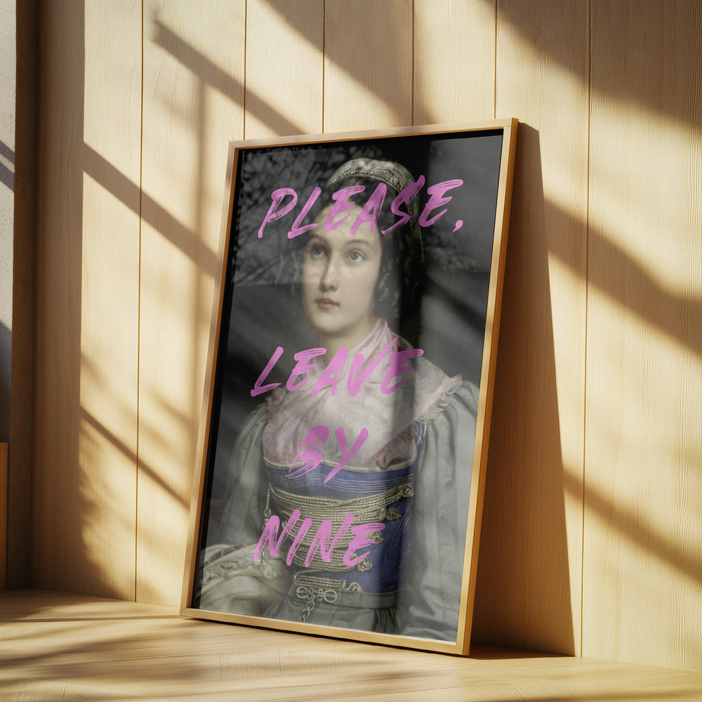 Please, Leave By Nine | Poster