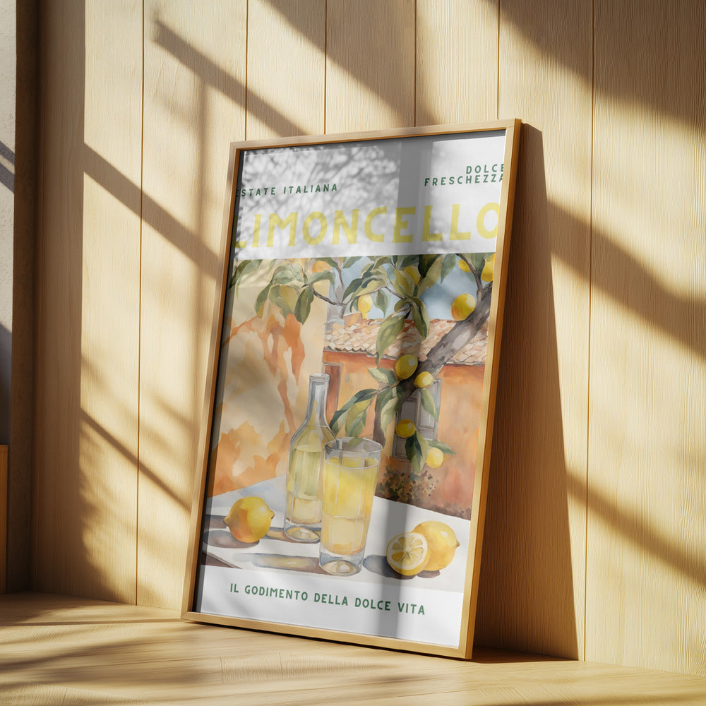 Limoncello, Akvarell, Färsk | Poster