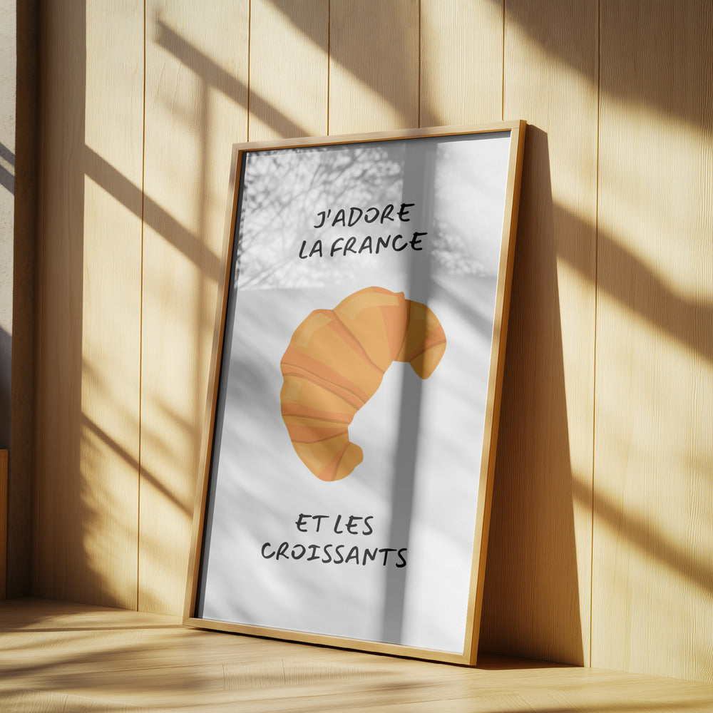 J´adore la france, Croissant | Poster
