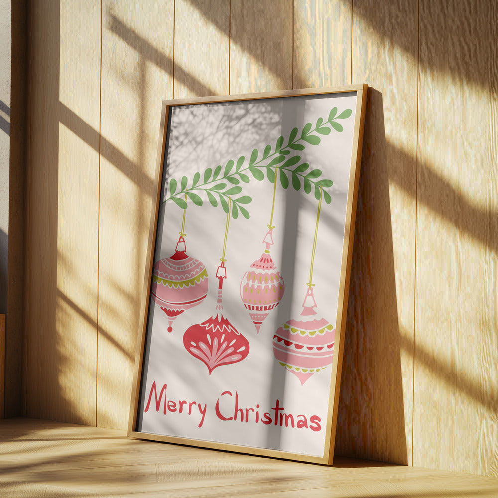 Fröhliche kleine Weihnachtskugeln | Poster