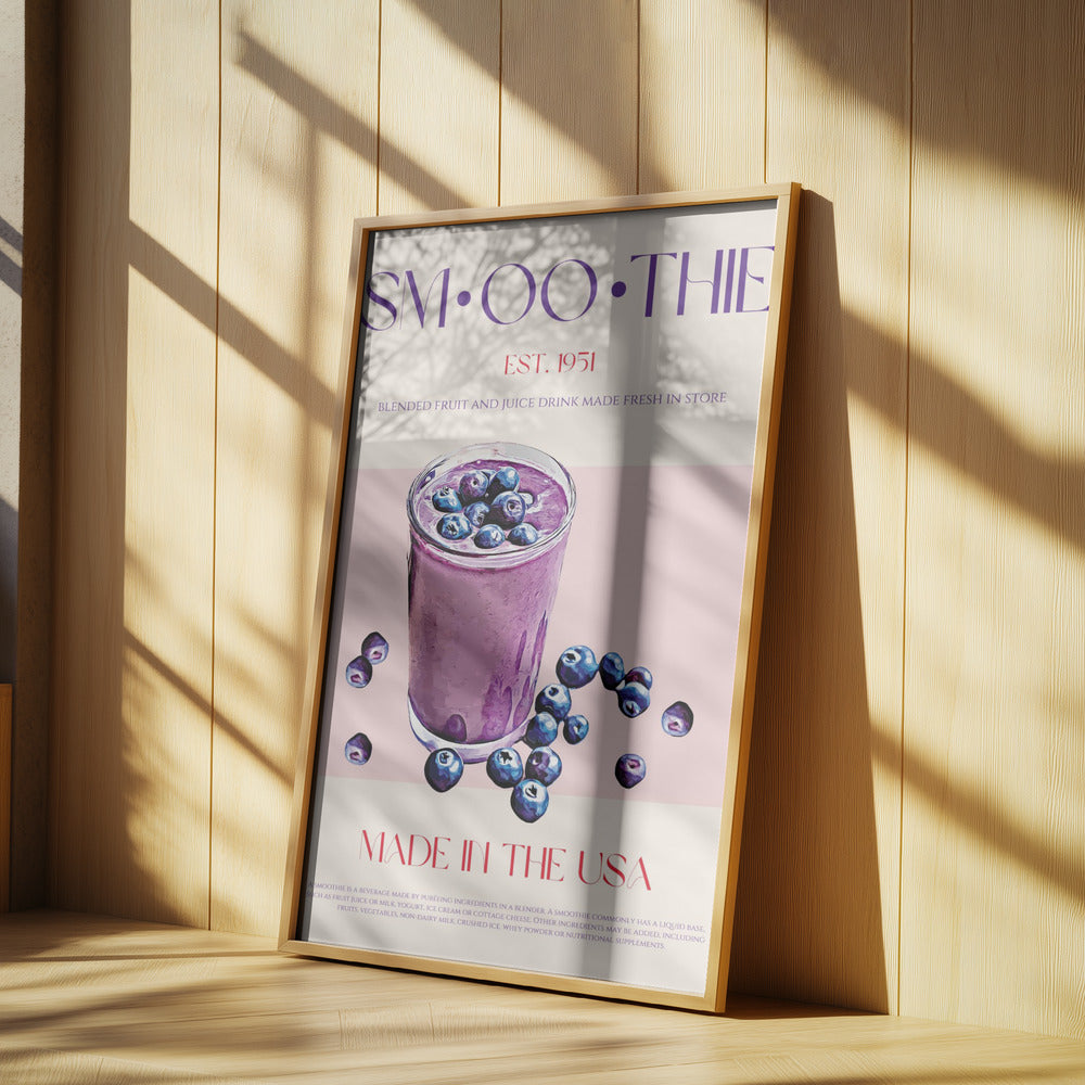 Blaubeer-Smoothie-Illustration | Poster