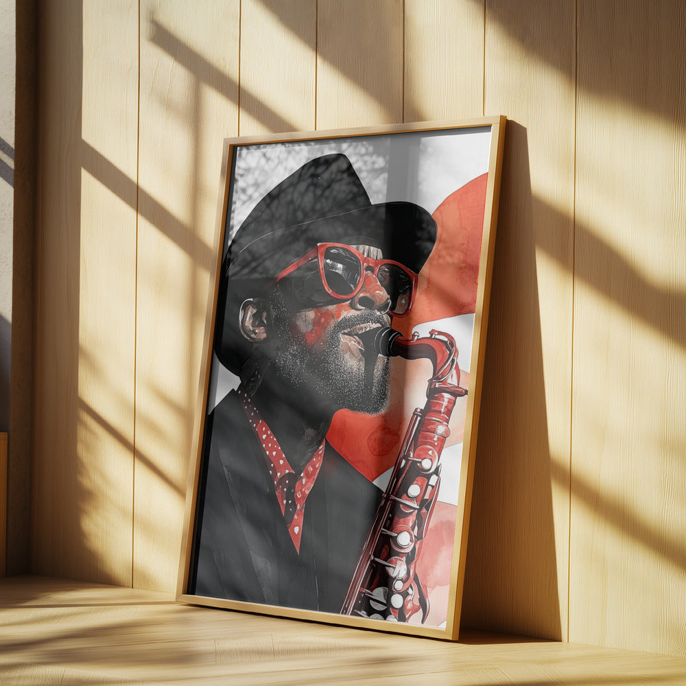 Saxophonist music art | Poster