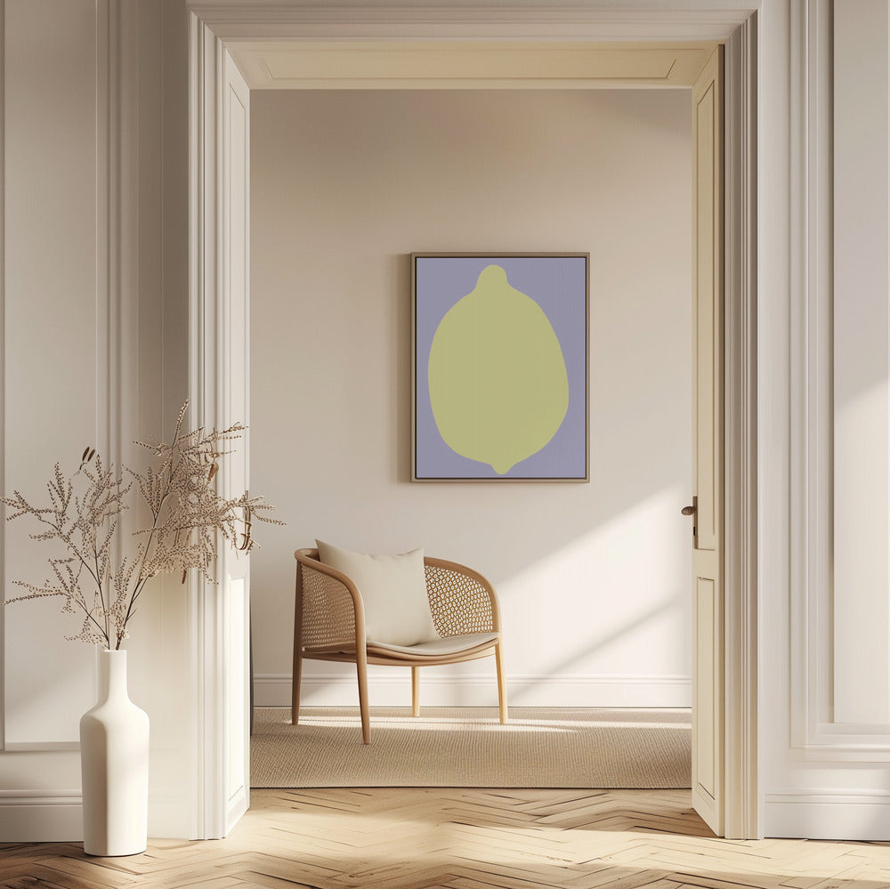 Zitrone auf Lavendel | Poster - Kunstdruck